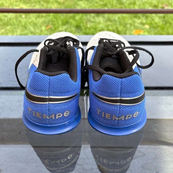 Nike Blue and White Indoor Soccer Shoes - Picture 2 of 8